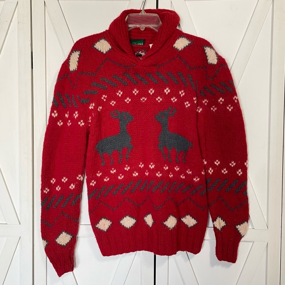 Abercrombie and Fitch Pullover Warm‎ Wool Sweater Size L/M Cabin Ski Cozy - Picture 11 of 11